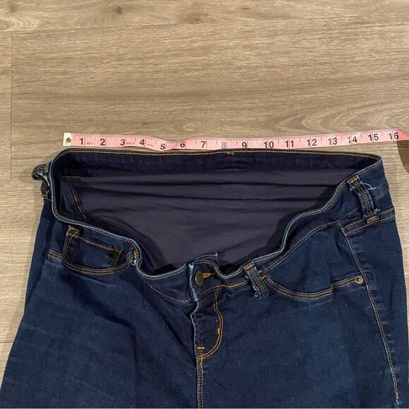 Old Navy Front Low Panel Super Skinny Rockstar Maternity  Blue Jeans 6 - Picture 3 of 4